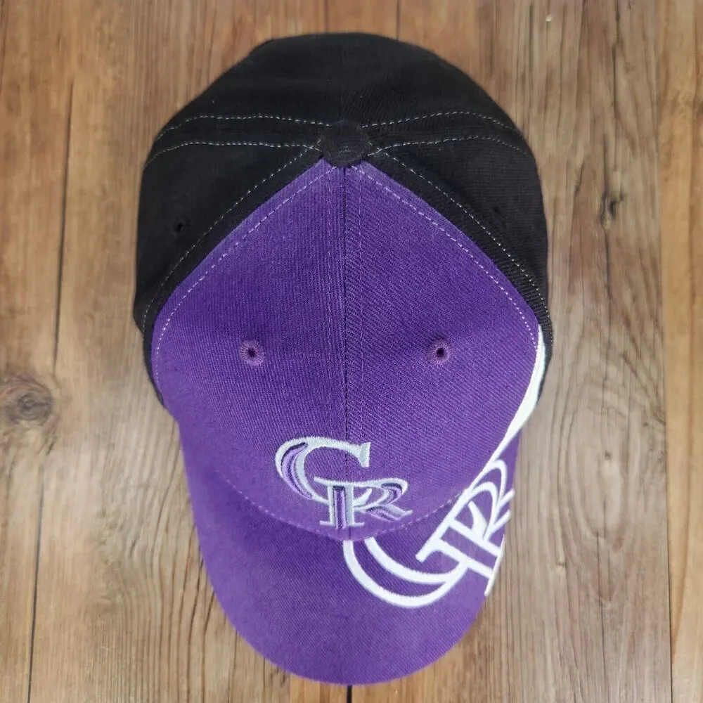 Colorado Rockies Hat Cap Strap Back Purple Black MLB Genuine Merchandise Sports